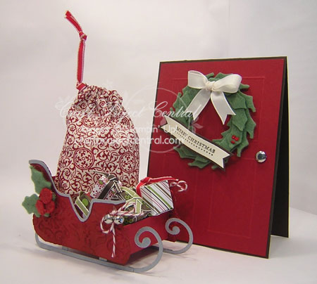 Santa's Sleigh & Card Ensemble
